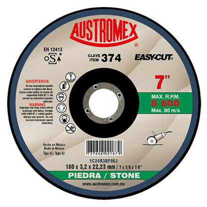 Imagen de DISCO DE CUBO / PIEDRA 7 X 3/32 X 7/8 EASY - CUT