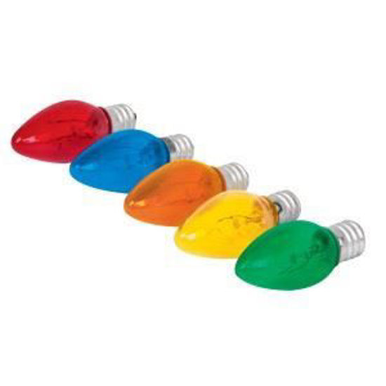 Imagen de FOCOS INCANDESCENTES DE COLORES BASE E12 7.5 WATTS